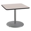 National Public Seating Cafe Table, 36w x 36d x 30h, Square Top/Round Base, Gray Nebula Top, Gray Base CG33636RD1GY